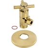 image:imageKingston Brass CD43307VAK 12IPS x 38OD AntiSeize Deluxe QuarterTurn Ceramic Hardisc Cartridge Angle Stop with Flange Brushed BrassBrushed Brass