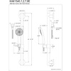 image:imageKingston Brass KAK1542E Made to Match Shower System with SlideGrab Bar and Hand Shower Polished Brass
