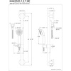 image:imageKingston Brass KAK2528E Made to Match Shower System with SlideGrab Bar and Hand Shower Brushed Nickel