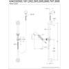 image:imageKingston Brass KAK3322W2 Made To Match Hand Shower Combo with Slide Bar Polished BrassPolished Brass