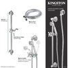 image:imageKingston Brass KAK3326W6 Made To Match Hand Shower Combo with Slide Bar Polished NickelPolished Nickel
