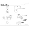 image:imageKingston Brass KB231PX Tub and Shower Faucet with 3Cross Handle Polished Chrome5Inch Spout ReachPolished Chrome