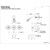 image:imageKingston Brass KB238AL Tub and Shower Faucet with 3Lever Handles Satin Nickel5Inch Spout ReachOil Rubbed Bronze