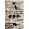 image:imageKingston Brass KB238AL Tub and Shower Faucet with 3Lever Handles Satin Nickel5Inch Spout ReachOil Rubbed Bronze