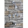 image:imageKingston Brass KB238AL Tub and Shower Faucet with 3Lever Handles Satin Nickel5Inch Spout ReachPolished Chrome