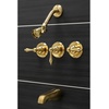 image:imageKingston Brass KB238AL Tub and Shower Faucet with 3Lever Handles Satin Nickel5Inch Spout ReachPolished Nickel