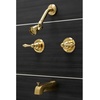 image:imageKingston Brass KB240AL Victorian DoubleHandle Tub and Shower Faucet in Matte BlackAntique Brass