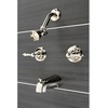image:imageKingston Brass KB240AL Victorian DoubleHandle Tub and Shower Faucet in Matte BlackAntique Brass