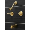 image:imageKingston Brass KB240AL Victorian DoubleHandle Tub and Shower Faucet in Matte BlackBrushed Brass
