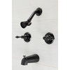 image:imageKingston Brass KB240AL Victorian DoubleHandle Tub and Shower Faucet in Matte BlackMatte Black