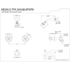 image:imageKingston Brass KB247PX Magellan Tub and Shower Faucet Brushed Brass 72 x 8 x 738