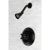 image:imageKingston Brass KB3630AXSO Restoration SingleHandle Pressure Balanced Shower Faucet in Matte BlackMatte Black