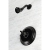 image:imageKingston Brass KB3630AXSO Restoration SingleHandle Pressure Balanced Shower Faucet in Matte BlackMatte Black