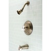 image:imageKingston Brass KB3633PX Restoration SingleHandle Pressure Balanced Tub and Shower Faucet in Antique BrassAntique Brass