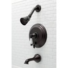 image:imageKingston Brass KB36360PL Restoration SingleHandle Pressure Balanced Tub and Shower Faucet in Polished NickelOil Rubbed Bronze