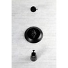 image:imageKingston Brass KB3636AL Restoration SingleHandle Pressure Balanced Tub and Shower Faucet in Polished NickelMatte Black