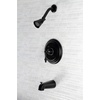 image:imageKingston Brass KB3636AL Restoration SingleHandle Pressure Balanced Tub and Shower Faucet in Polished NickelMatte Black