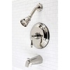 image:imageKingston Brass KB3636AL Restoration SingleHandle Pressure Balanced Tub and Shower Faucet in Polished NickelPolished Nickel