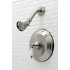image:imageKingston Brass KB3637PLSO Restoration SingleHandle Pressure Balanced Shower Faucet in Brushed BrassBrushed Nickel