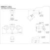 image:imageKingston Brass KB6238LL Legacy Tub and Shower Faucet Brushed Nickel5Inch Spout ReachBrushed Nickel
