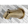 image:imageKingston Brass KBX8141BX Metropolitan DoubleHandle Tub and Shower Faucet in Polished ChromeAntique Brass