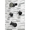 image:imageKingston Brass KBX8141BX Metropolitan DoubleHandle Tub and Shower Faucet in Polished ChromeMatte Black