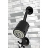 image:imageKingston Brass KBX8141BX Metropolitan DoubleHandle Tub and Shower Faucet in Polished ChromeMatte Black