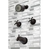 image:imageKingston Brass KBX8141BX Metropolitan DoubleHandle Tub and Shower Faucet in Polished ChromeOil Rubbed Bronze