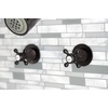 image:imageKingston Brass KBX8141BX Metropolitan DoubleHandle Tub and Shower Faucet in Polished ChromeOil Rubbed Bronze