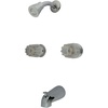 image:imageKingston Brass KF110 Proseal Three Handle Center Tub and Shower Valve Polished Chrome 8 x 238 x 2388Inch Adjustable Center