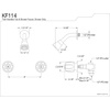 image:imageKingston Brass KF110 Proseal Three Handle Center Tub and Shower Valve Polished Chrome 8 x 238 x 2388Inch Adjustable Center