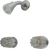 image:imageKingston Brass KF110 Proseal Three Handle Center Tub and Shower Valve Polished Chrome 8 x 238 x 2388Inch Adjustable Center