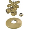 image:imageKingston Brass CC43100XK 12 FIP x 38 OD Comp QuarterTurn Angle Stop Valve with Flange Matte BlackBrushed Brass