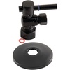 image:imageKingston Brass CC53300DLK 58Inch X 38Inch OD Comp QuarterTurn Angle Stop Valve with Flange Matte BlackMatte Black