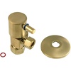 image:imageKingston Brass CD53307VAK 58OD x 38 OD AntiSeize Deluxe Quarter Turn Ceramic Hardisc Cartridge Angle Stop with Flange Brushed BrassBrushed Brass