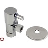 image:imageKingston Brass CD53307VAK 58OD x 38 OD AntiSeize Deluxe Quarter Turn Ceramic Hardisc Cartridge Angle Stop with Flange Brushed BrassPolished Chrome