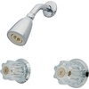 image:imageKingston Brass KB141TO Twin Acrylic Handles Tub and Shower Faucet with Tub Only Polished Chrome8Inch CenterWith Shower Only
