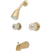 image:imageKingston Brass KB142 Twin Acrylic Handle Tub and Shower Faucet Polished Brass5Inch Spout ReachPolished Brass