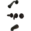 image:imageKingston Brass KB235LL Tub and Shower Faucet with 3Legacy Lever Handle Oil Rubbed BronzeOil Rubbed Bronze