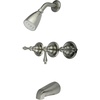 image:imageKingston Brass KB238AL Tub and Shower Faucet with 3Lever Handles Satin Nickel5Inch Spout ReachBrushed Nickel