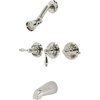 image:imageKingston Brass KB238AL Tub and Shower Faucet with 3Lever Handles Satin Nickel5Inch Spout ReachPolished Nickel