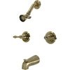 image:imageKingston Brass KB240AL Victorian DoubleHandle Tub and Shower Faucet in Matte BlackAntique Brass