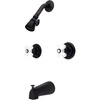 image:imageKingston Brass KB241PX Magellan Tub and Shower Faucet Porcelain Cross Handle Polished Chrome5Inch Spout ReachOil Rubbed Bronze