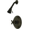 image:imageKingston Brass KB3630AXSO Restoration SingleHandle Pressure Balanced Shower Faucet in Matte BlackOil Rubbed Bronze