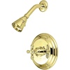 image:imageKingston Brass KB3630AXSO Restoration SingleHandle Pressure Balanced Shower Faucet in Matte BlackPolished Brass