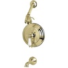 image:imageKingston Brass KB36360PL Restoration SingleHandle Pressure Balanced Tub and Shower Faucet in Polished NickelPolished Brass