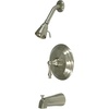 image:imageKingston Brass KB3636AL Restoration SingleHandle Pressure Balanced Tub and Shower Faucet in Polished NickelBrushed Nickel
