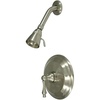 image:imageKingston Brass KB3636ALSO Restoration SingleHandle Pressure Balanced Shower Faucet in Polished NickelBrushed Nickel