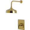 image:imageKingston Brass KB6347NDLSO NuvoFusion SingleHandle Pressure Balanced Shower Faucet Brushed Brass