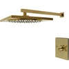 image:imageKingston Brass KB8347AXSO Restoration SingleHandle Pressure Balanced Shower Faucet Brushed Brass